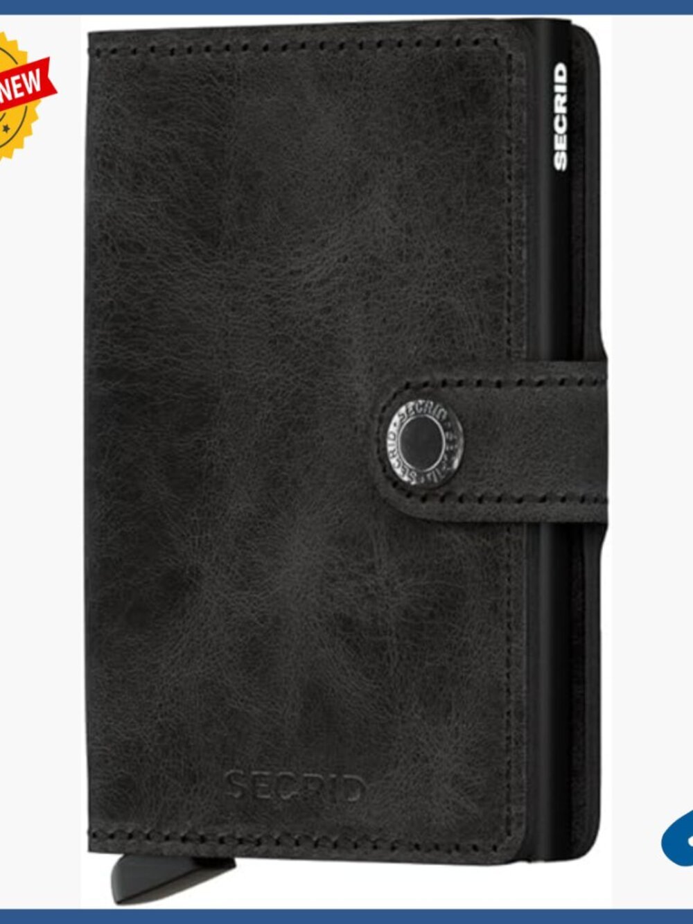 Mini Aluminum Leather Wallet with Card Slots and Bill Compartment